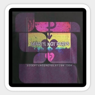 Hearts Not Parts Sticker